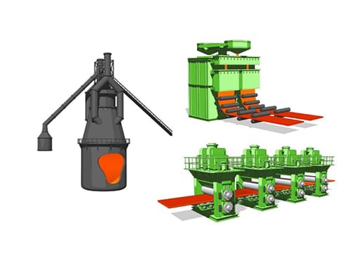 Hydraulic lines for forging and milling